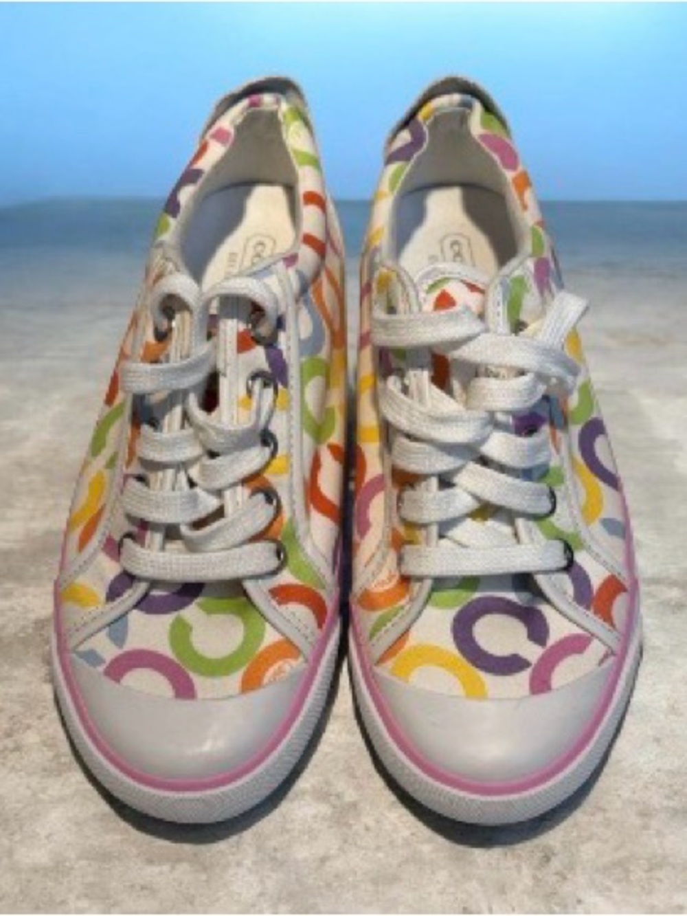 Coach Multicolor Signature C Logo Low Top Sneakers - White Base